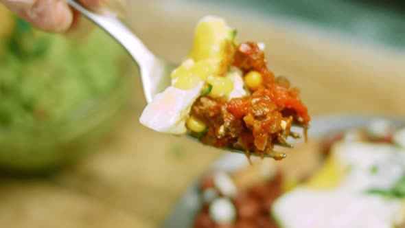 Huevos Rancheros in a Fork