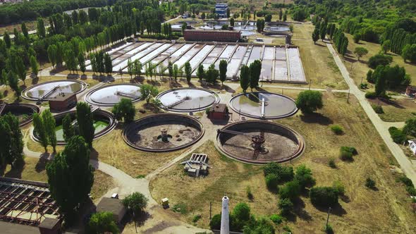 Sewage treatment facilities aeration water purification tanks
