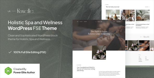 La Roselle – Holistic Spa & Wellness Gutenverse FSE WordPress Block Theme