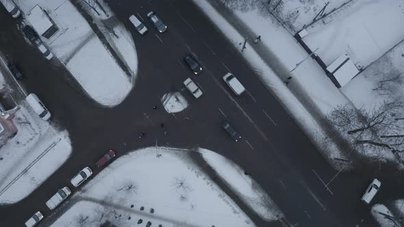 Crossroads Automobile Road Top View