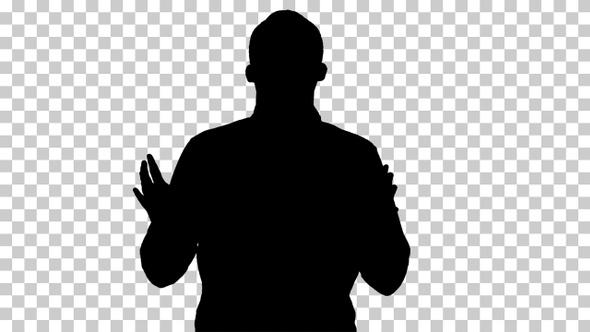 Silhouette man , Alpha Channel alt