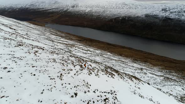 Hillwalker Surrounded by Beautiful Landscape