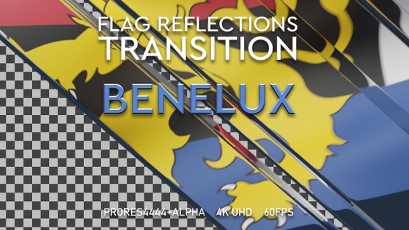 Flag of Benelux Transition | UHD | 60fps alt