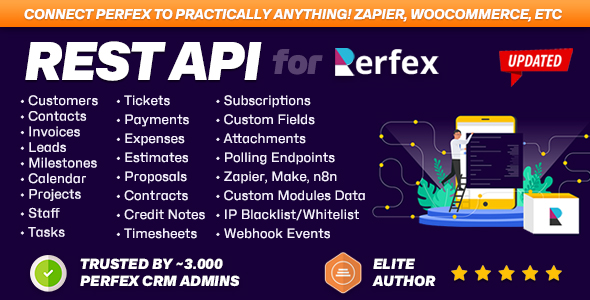 REST API module for Perfex CRM - Connect Apps and Automate Workflows with third party applications