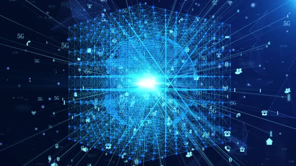 Big Data Computer Binary Digital Line Grid Matrix