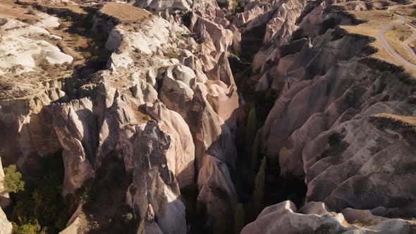 Aerial View Cappadocia Landscape