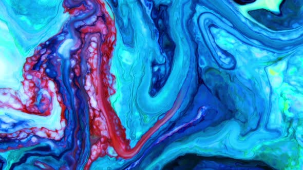 Close Up Of Abstract Colorful Fluid Paint Background Textured 42