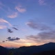 Colorful Clouds at Dusk at Golden Hour Blue Sky and Silhouette of Mountain Forest Landscape - VideoHive Item for Sale