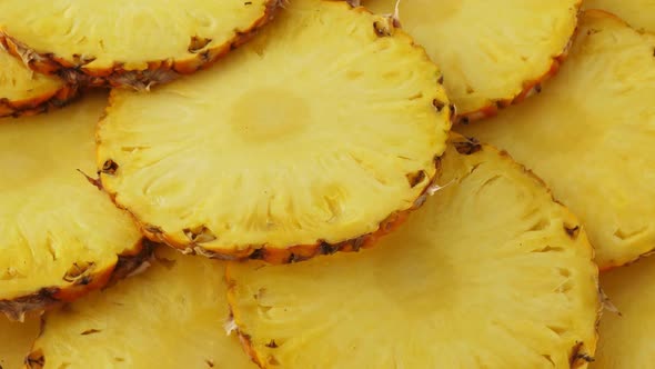 Sliced Pieces of Delicious Pineapple Fruit