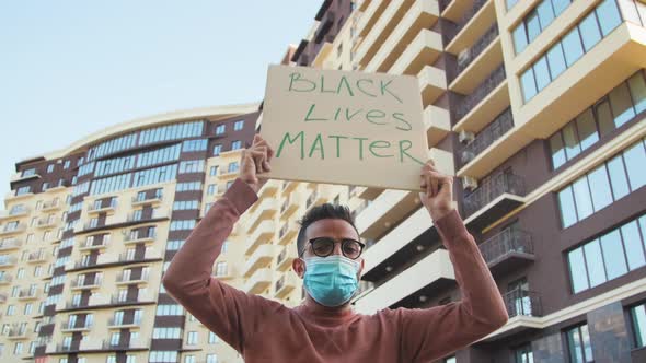 One-Man Protest against Racism amidst Pandemic