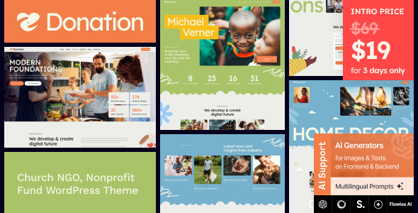 Donation - Church NGO, Nonprofit Fund WordPress Theme