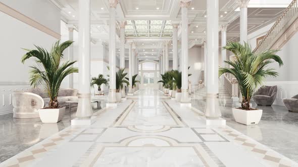 Luxurious Hotel Lobby Interior 