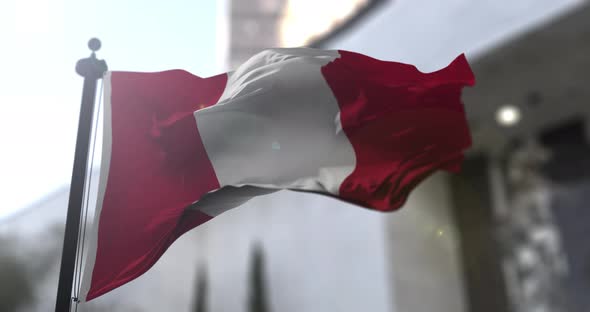 Peruvian national flag. Peru country waving flag