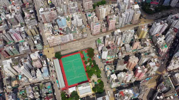 Aerial view of Hong Kong city