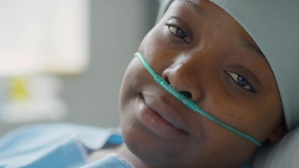 Portrait of African American Female Hospital Patient