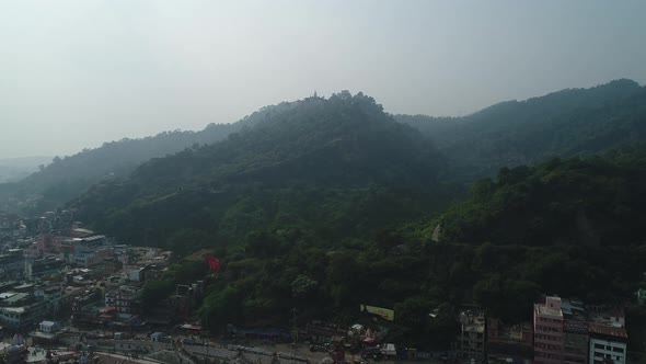 City of Haridwar state of Uttarakhand in India seen from the sky