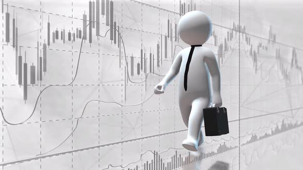 Businessman Walking Forward In Stock Market Hd