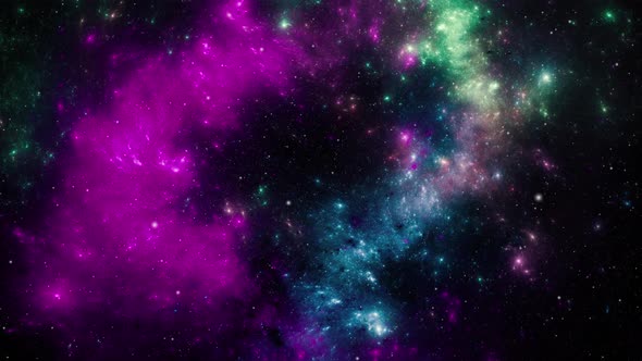 Flying Through Space. Starry outer space background texture