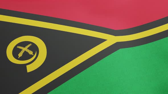 National Flag of Vanuatu Waving Original Colors 3D Render Republic of Vanuatu Flag Textile Designed