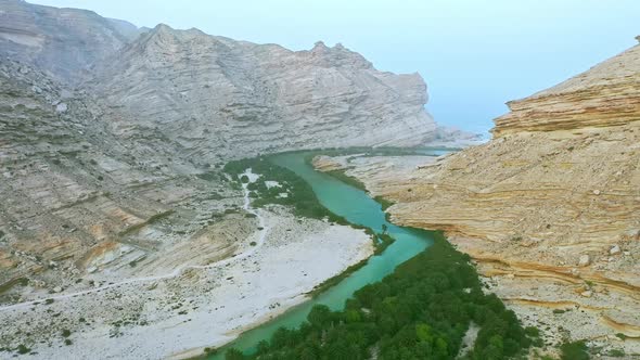 Aerial view of shuwaimia in Shilim, Dhofar, Oman