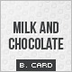 Milk and Chocolate Business Cards - GraphicRiver Item for Sale