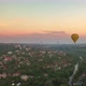 Air Balloon Flies Over the City of Kamianets-Podilskyi in Ukraine on Sunset - VideoHive Item for Sale