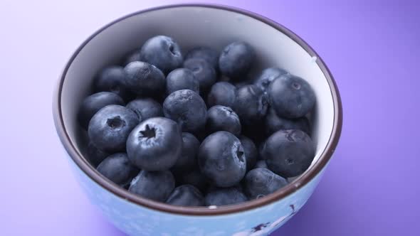 Close Up of Fresh Blue Berry in a Bowl