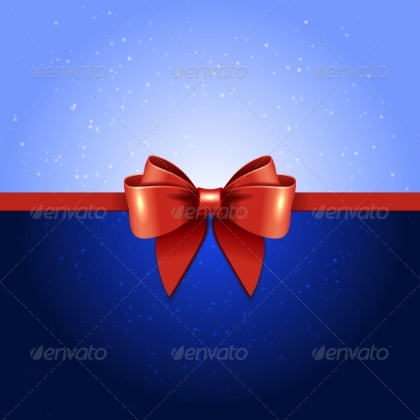 Greeting Card with Red Bow