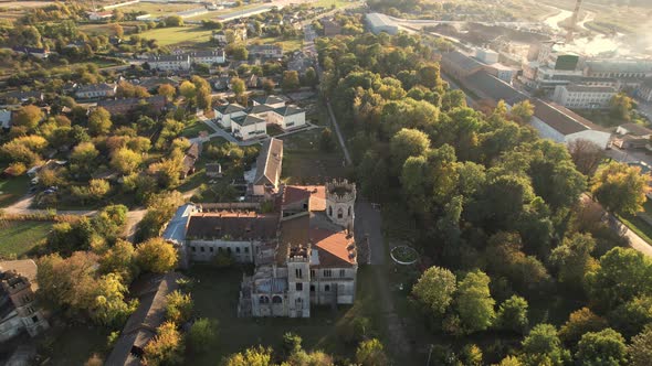 Aerial View of the GrokholskyTereshchenko Palace at Sunset