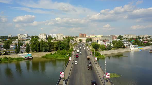 Bridge Road With Automobile Traffic