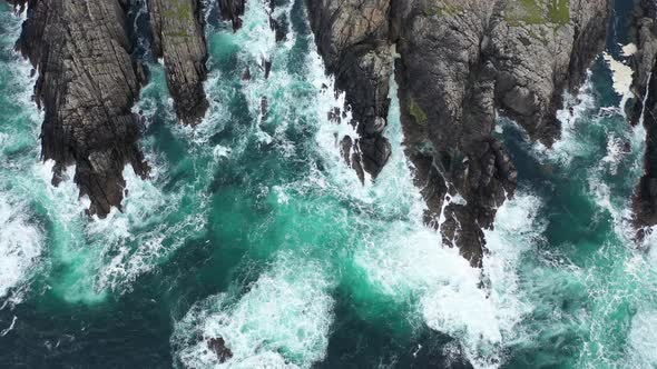 Flying Above Malin Head and the Famous World War Eire Markings in County Donegal - Ireland