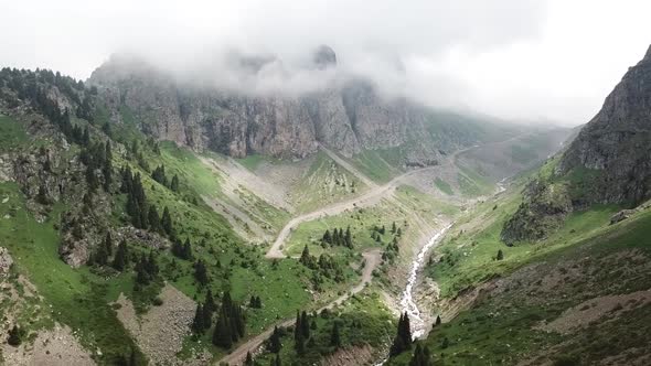 High Rocks in a Green Gorge