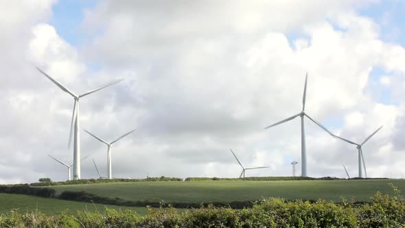 Wind farm in the countryside, power generation