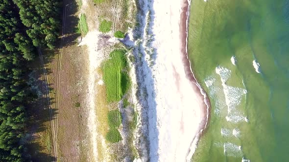 Baltic sea coast in Curonian spit, Lithuania