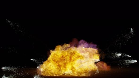 4K Explosion Sparks Splashing Special Effects Video 4