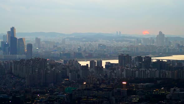 Time lapse of Seoul city in South Korea