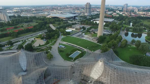 Aerial shot of the Olympic Park