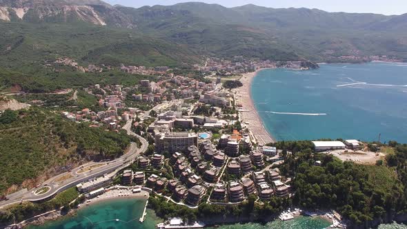 Top View of the Dukley Hotel Complex Amid Greenery By the Sea