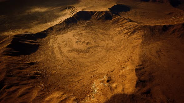 Fictional Mars Soil Aerial View of Martian Desert