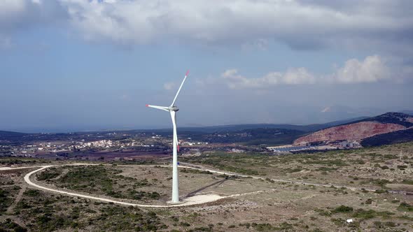 Wind Turbines Spinning