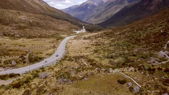 Arthurs Pass road in New Zealand