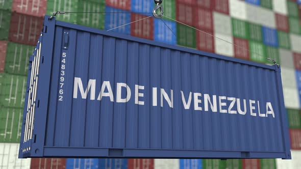 Loading Container with MADE IN VENEZUELA Text