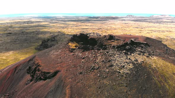 Saxholl Crater is a Famous Volcano in Iceland