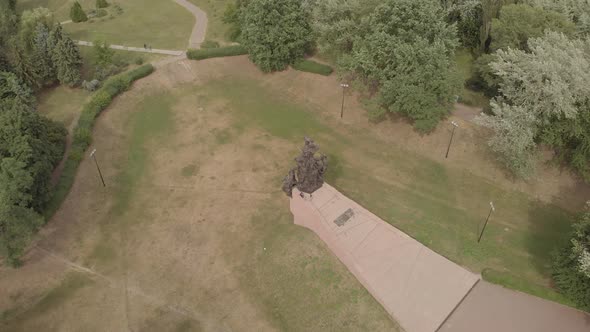 Babi Yar. Aerial - The Place of Mass Murder of Jews During the Second World War. Holocaust. Kyiv