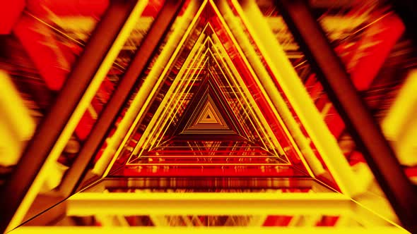 Red Fire Triangle Vj Loop Background 4K