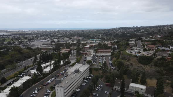 Aerial View of Balboa Neighborhood with Houses and Residential Condos in San Diego