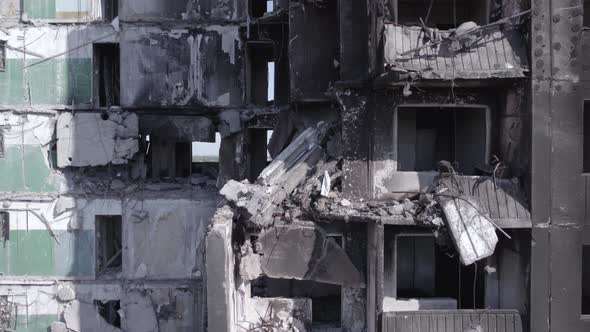 Residential Building Destroyed By the War in Ukraine Borodyanka Bucha District