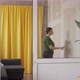 Woman Paint Wall in Her Room in Grey DIY Home Repair - VideoHive Item for Sale