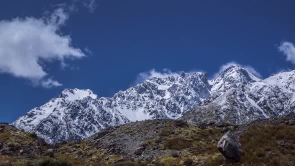 Souther Alps peaks timelapse