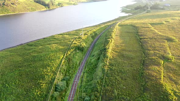 Aerial View of Lough Finn Lake Near Finntown in Co Donegal